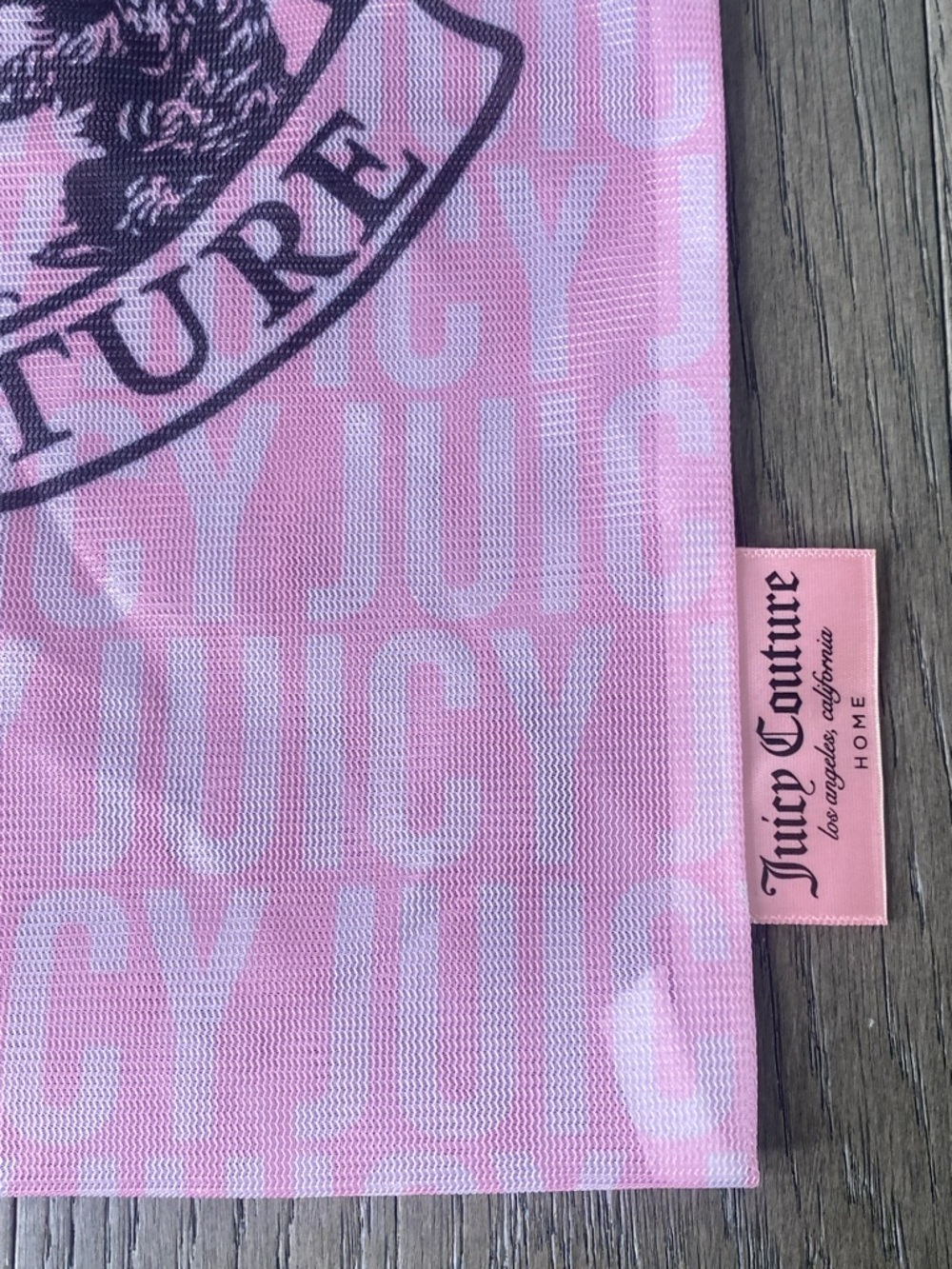 Juicy Couture Pink Logo Cosmetic Pouch with Crest - 11x14.5” - Picture 2 of 11